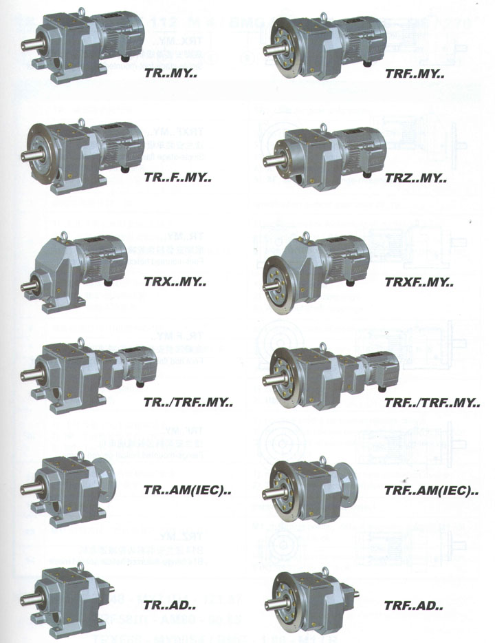 R型同轴齿轮减机,TR齿轮减速电机(图3)